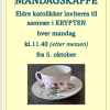 Mandagskaffe starter 05.10.2026